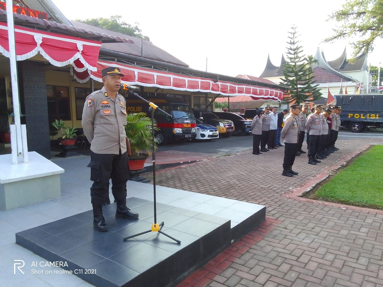 Apel Pagi Personil Polres Pasaman Dipimpin Kasiwas AKP Yusrawarman,