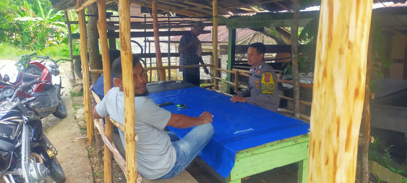 Bhabinkamtibmas Nagari Muaro Sei Lolo Himbauan Warga Jangan terlibat PEKAT ( Narkoba, Judi, Miras ) 