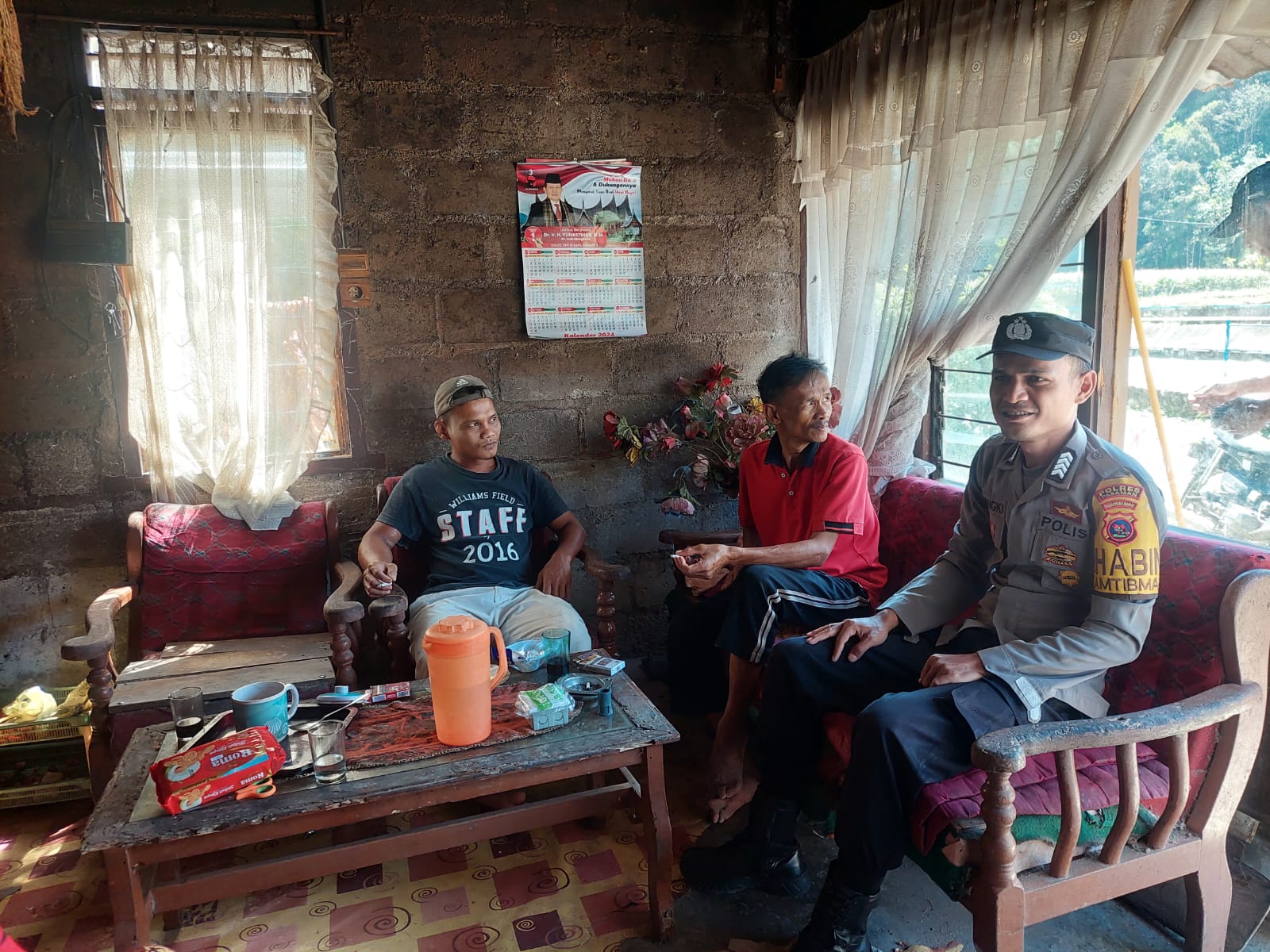 Bhabinkamtibmas Polsek Lubuk Sikaping THTS dan DDS Dengan Masyarakat Mapun Nagari Sundata Utara 