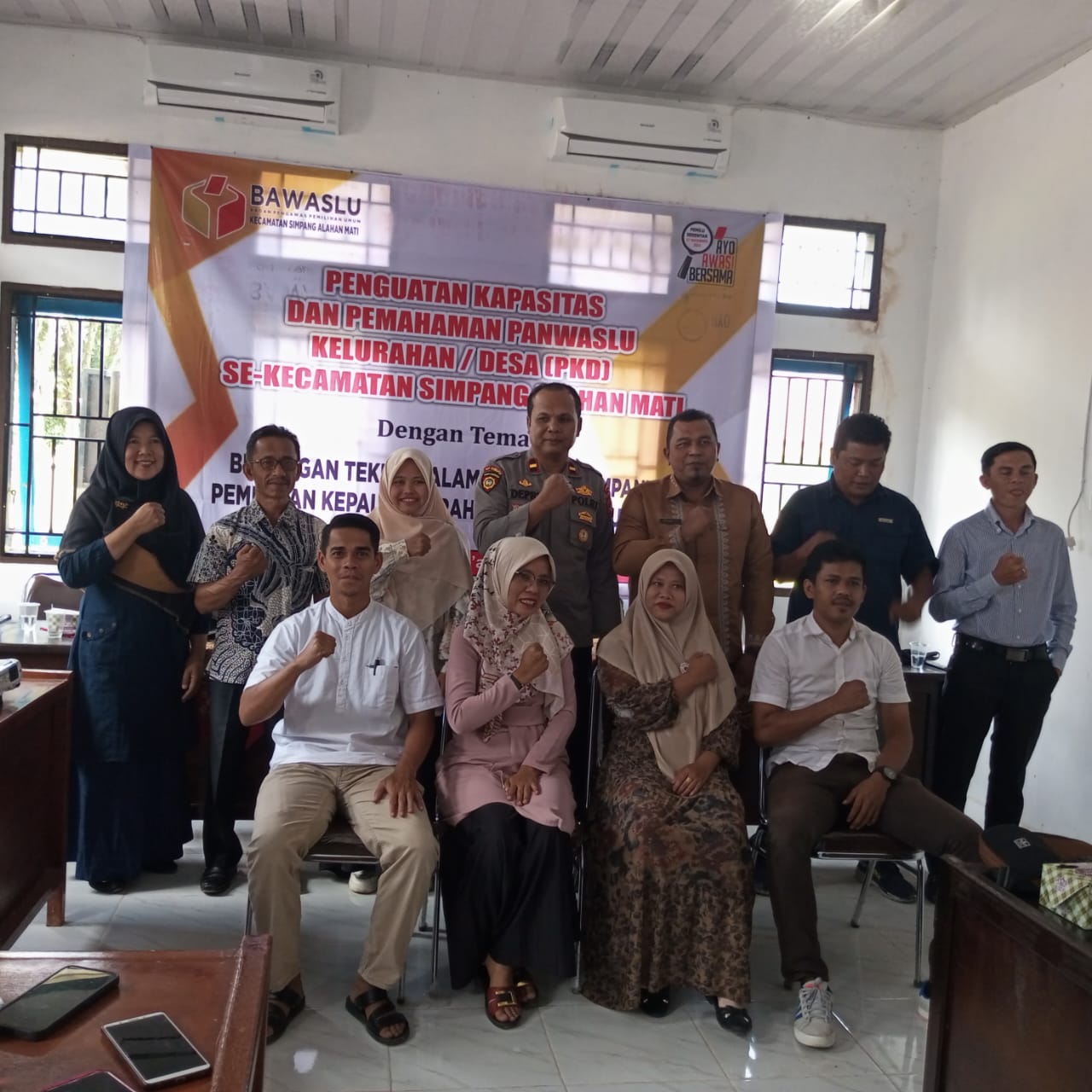 Kapolsek Bonjol diwakili Waka IPDA DEFRIANTO  Hadiri Bimbingan Teknis Tahapan Kampanye Pemilihan serentak tahun 2024