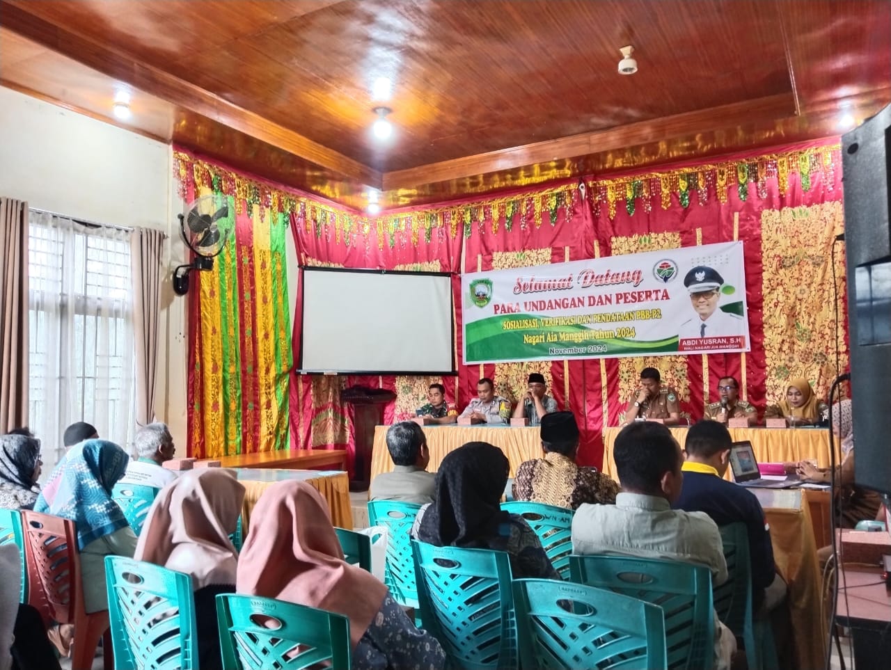 Bhabinkamtibmas Nagari Aia Manggih Menghadiri Sosialisasi dan Verifikasi PBB -PP