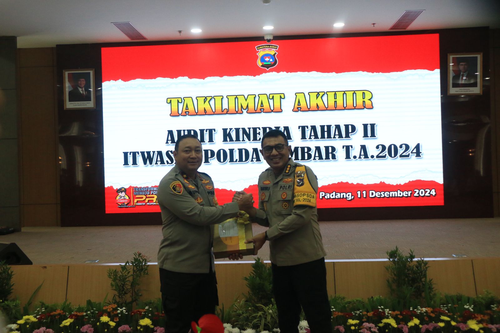 Wakapolda Sumbar Pimpin Taklimat Akhir Audit Kinerja Itwasda Polda Sumbar tahap II T.A 2024