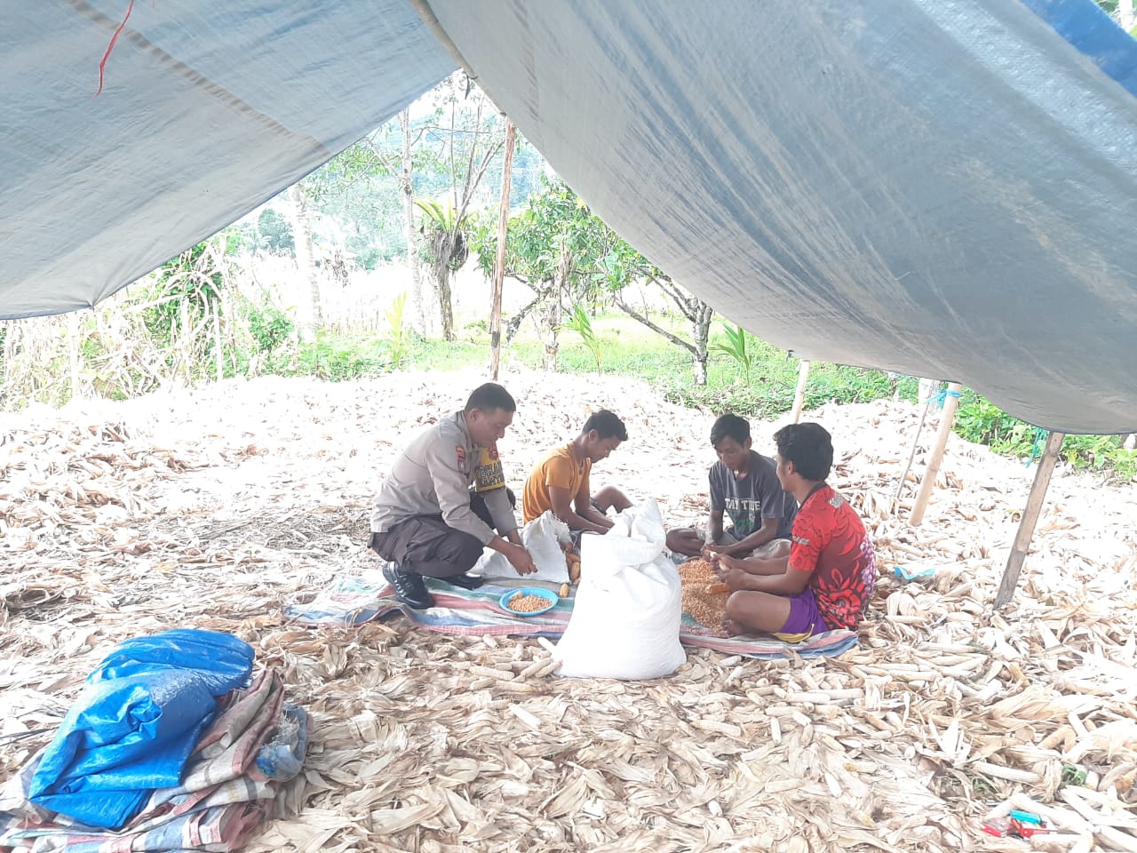 Bhabinkamtibmas mengajak dan mengimbau Masyarakat Nagari Pauh untuk Memanfaatkan Pekarangan 