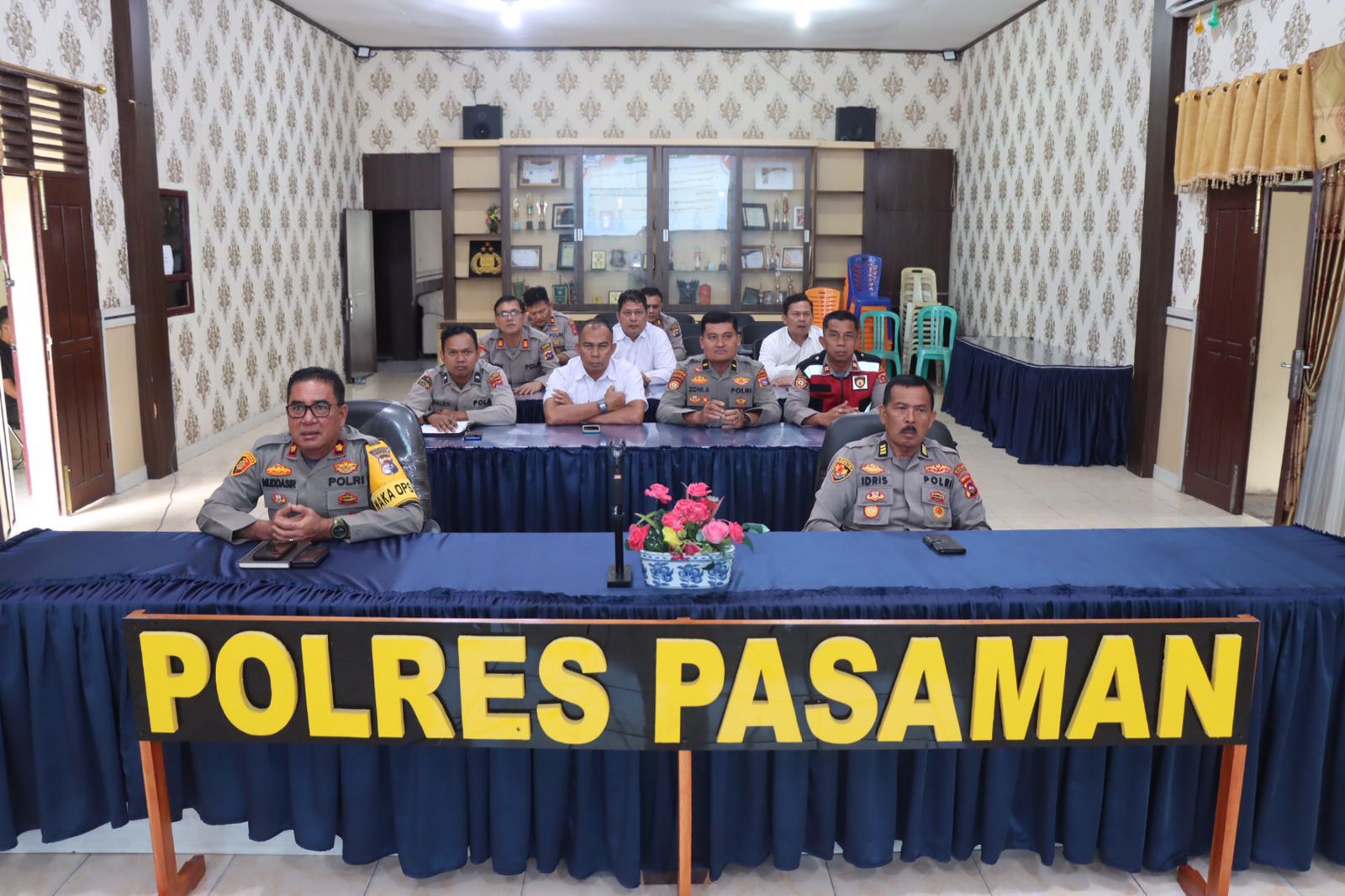 Polres Pasaman Ikuti Anev Gugus Tugas Ketahanan Pangan Melalui Daring