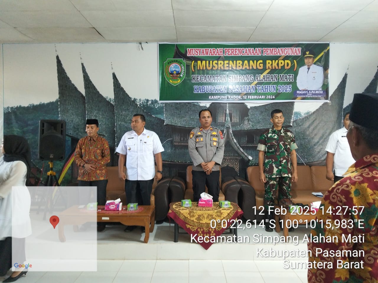 Wakapolsek Bonjol menghadiri kegiatan Musrenbang RKPD Kecamatan Simpati Tahun 2026 