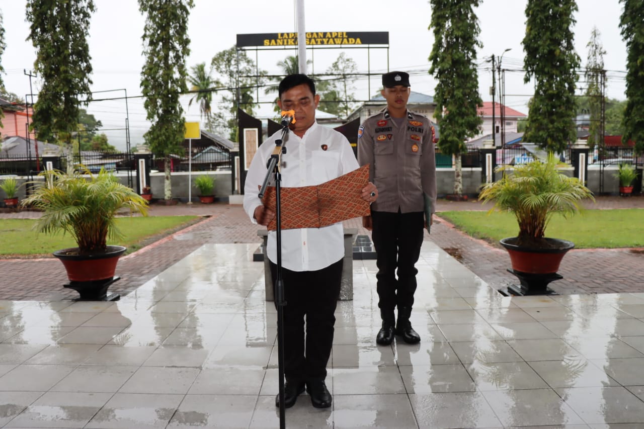  Pimpin Apel Pagi, Kasat Intelkam Polres Pasaman  AKP Syafrizal,SH 