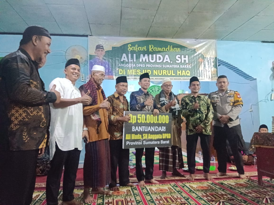 Kapolsek Tigo Nagari Hadiri Safari Ramadhan Perorangan Oleh Anggota DPRD Provinsi Sumatera Barat.