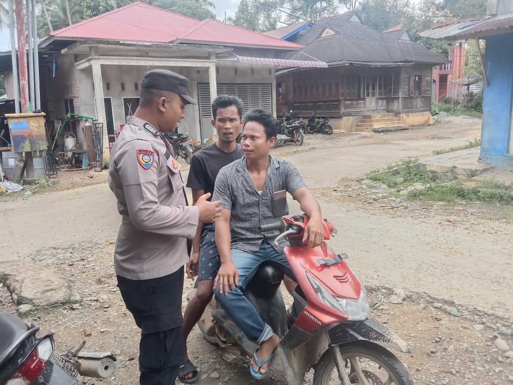  Bhabinkamtibmas Nagari Muara Tais Sosialisai dan penyuluhan tentang ketahanan pangan untuk mensukseskan program Asta Cita 