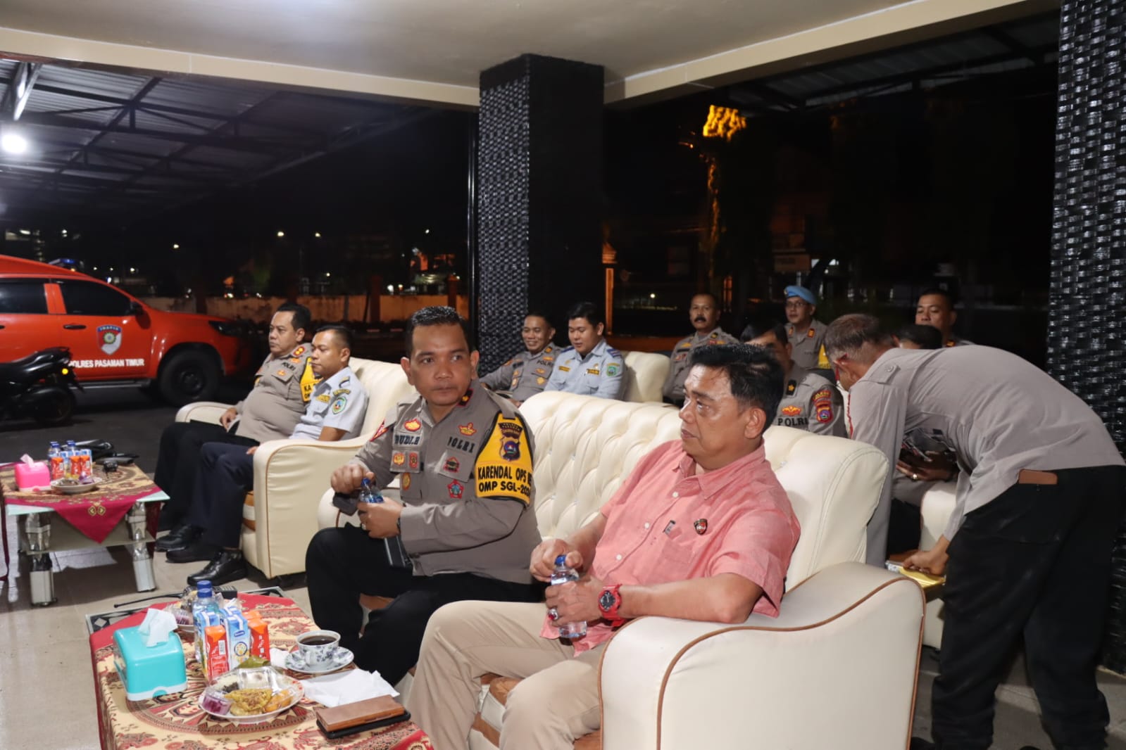 Kapolres Pasaman  AKBP Yudho Huntoro, S.I.K, M.I.K, dan PJU Zoom Meeting Zoom Meeting Pemantauan Sitkamtibmas Malam Takbiran menjelang hari raya Idul Fitri  1446 H