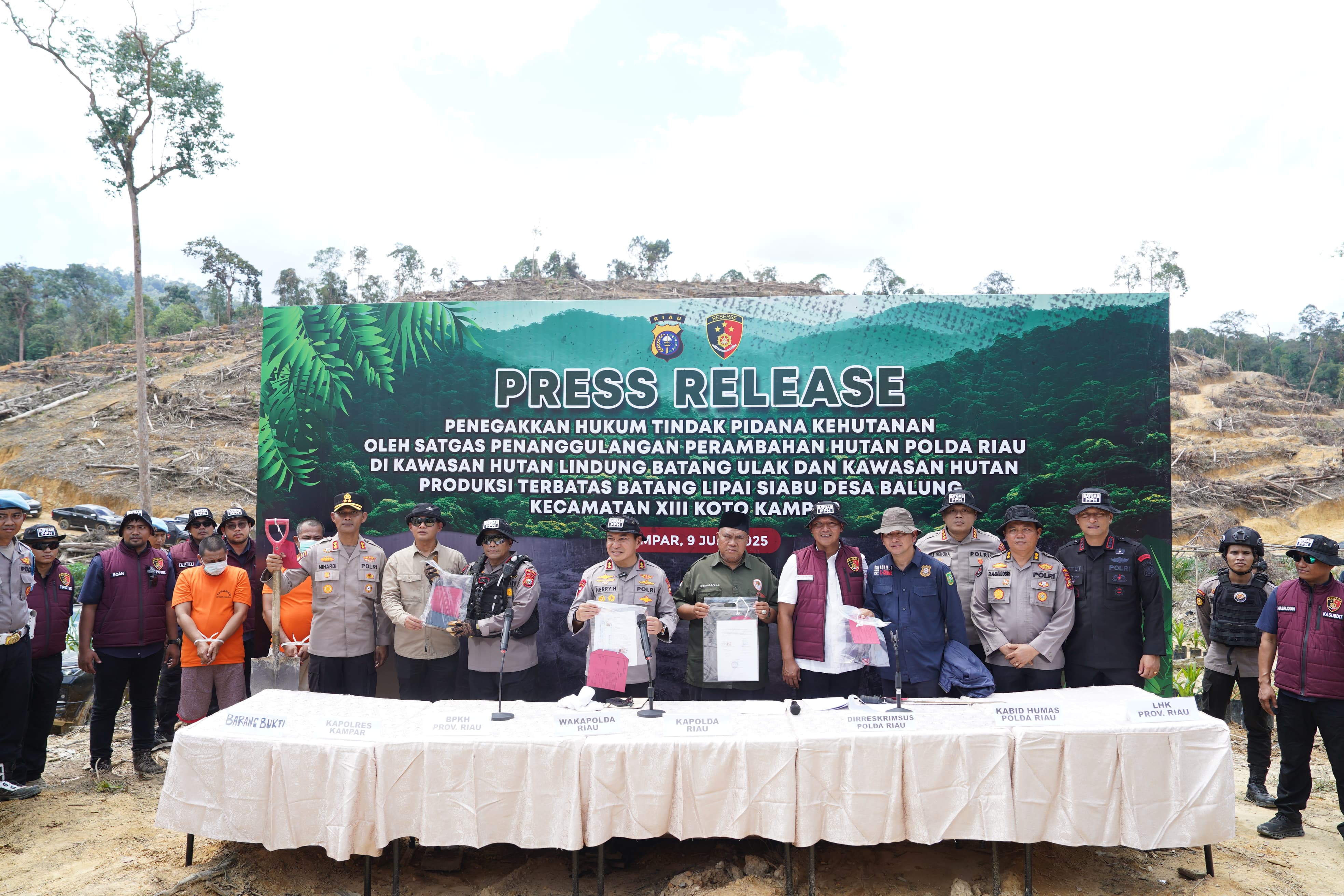 Tindak Tegas Perusakan Hutan, Polda Riau Tegaskan Komitmen Green Policin