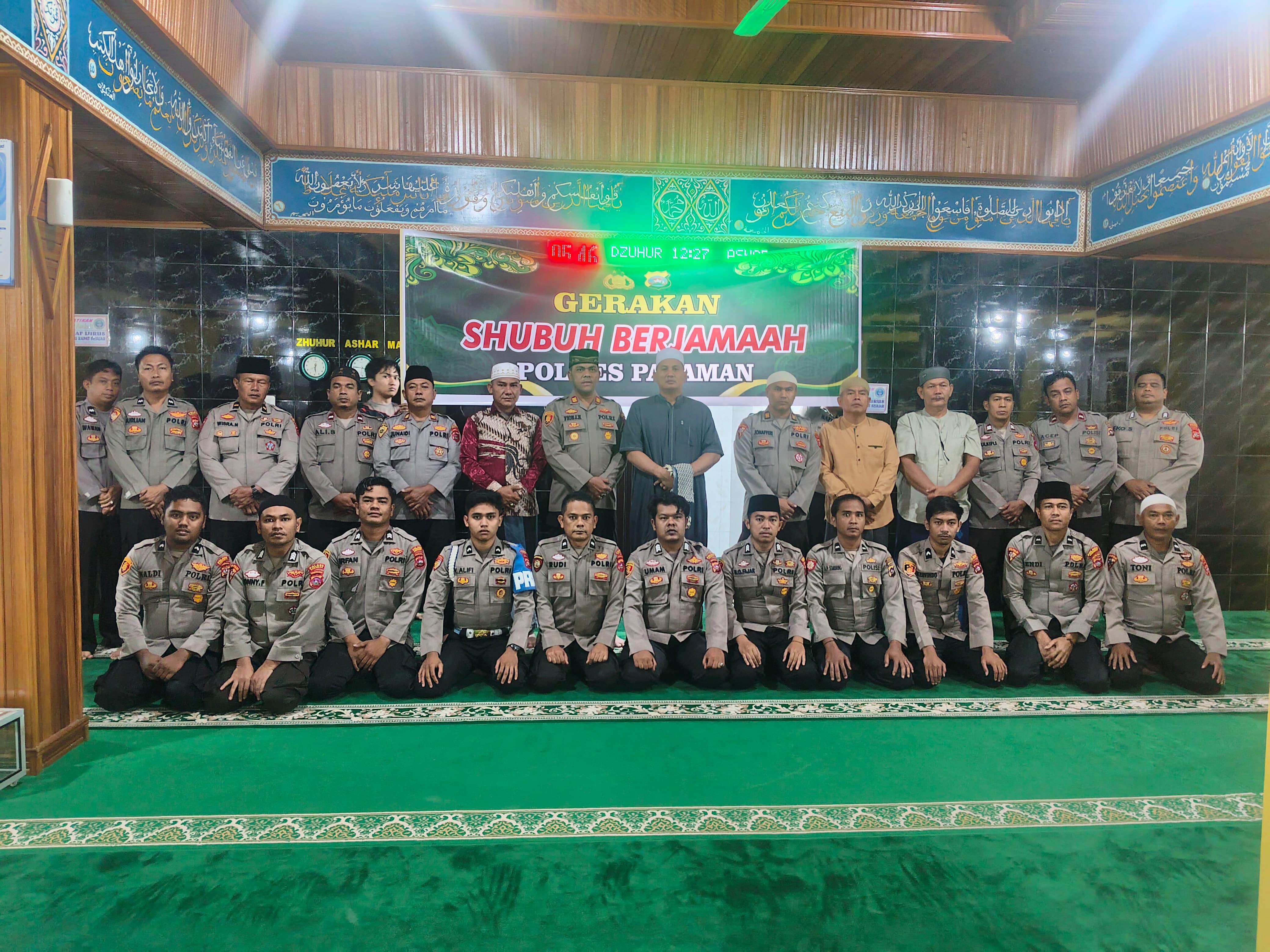 Gerakan Sholat Subuh Berjama'ah (GSSB) Regu III Polres Pasaman. Polres Pasaman,Sumatera Barat.