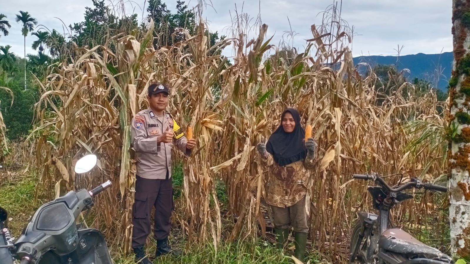 Bhabinkamtibmas  Tanjung Beringin Sambangi Warga Binaan Untuk Manfaatkan Lahan kosong 